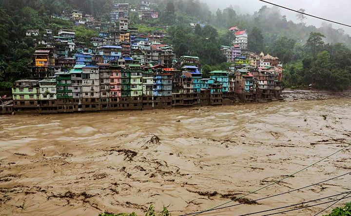 Flooded Teesta, Sikkim